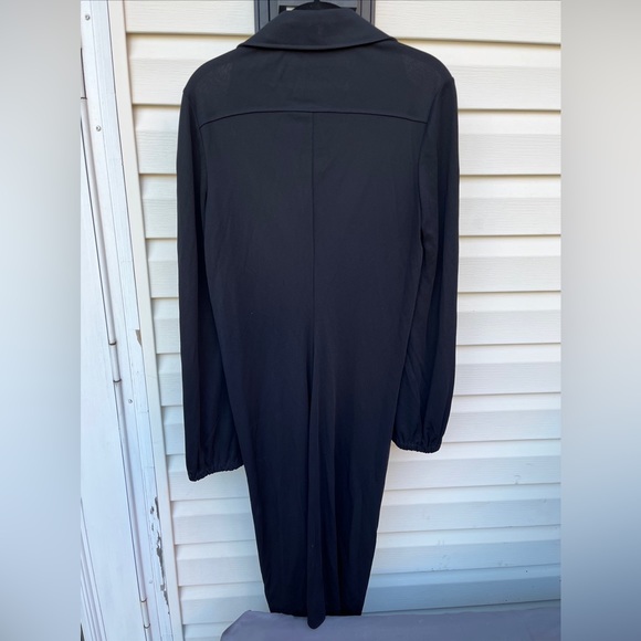 SALVATORE FERRAGAMO LADIES BLACK RUFFLE DRESS-VINTAGE - Picture 2 of 6